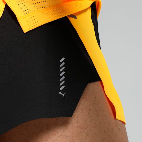RUN VELOCITY Men's 3" Running Shorts, PUMA Black-Sun Stream, extralarge-IND